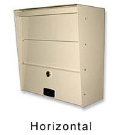 Wall Mount Locking<BR>Horizontal Mailbox